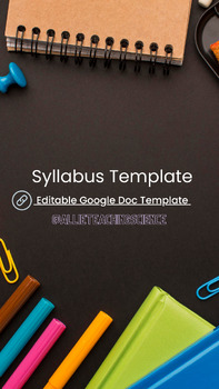 Preview of Editable Syllabus Template