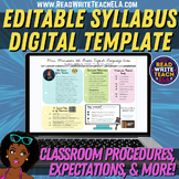 Editable Syllabus / Class Expectations / Meet the Teacher 