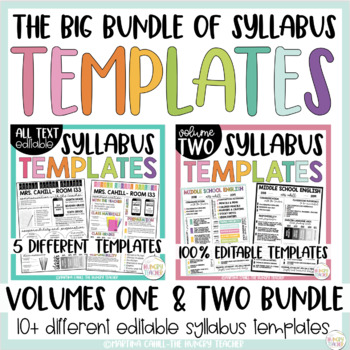 Preview of Editable Syllabus Templates Bundle
