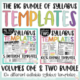 Editable Syllabus Templates Bundle