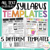 Editable Syllabus Templates and Infographic Syllabus Templates