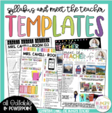 Editable Syllabus Templates and Infographic Syllabus Templates | TPT