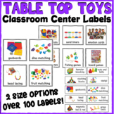Table Top Toys and Sensory Labels for 3K, Pre-K, Preschool