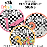 Editable Table and Group Signs for Classroom Management - 