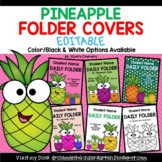 Editable Take Home Folder Cover | Pineapple | Back to School