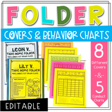 Editable Take Home Folder Covers and Conduct Charts