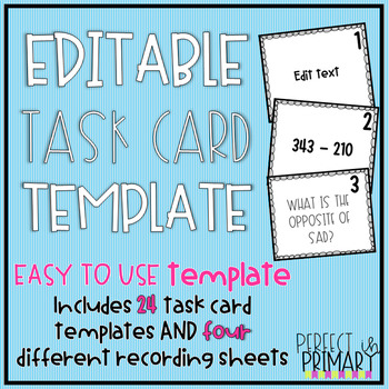Preview of Editable Task Card Template