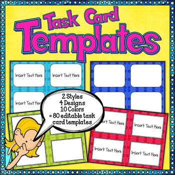 Preview of Editable Task Card Templates