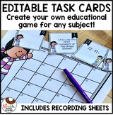 Editable Task Card Template | Any Subject