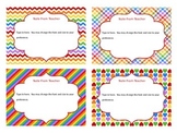 Editable Task Cards (Rainbow colors)