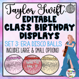 Editable Taylor Swift Class Birthday Display - Eras-Themed