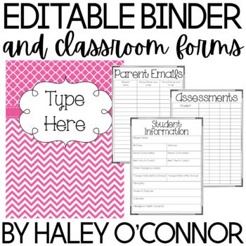 Preview of Editable Teacher Binder, Planner and Classroom Forms {Updated Through 2025}