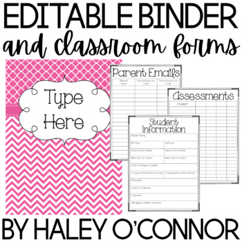 Editable Teacher Binder, Planner and Classroom Forms {Updated Through 2025}