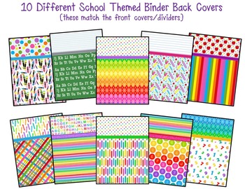 *Editable* Teacher Binder Covers & Spines - School Themed | TPT