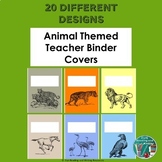 Editable Teacher Binder Covers - Animals Theme