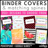 Editable Teacher Binder Covers & Spines for Planners & Cla