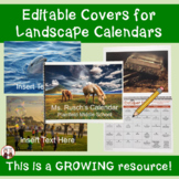 Editable Teacher Calendar Cover Pages I Growing Resource