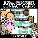Editable Teacher Contact Card: Neutral Design Business Cards