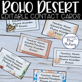 Desert Teacher Contact Cards