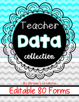 Preview of Teacher DATA Binder with intervention and Data Forms: Editable
