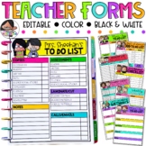 Editable Teacher Forms | Teacher Checklists | Digital & Printable