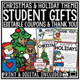 Teacher Holiday Christmas Gift Tags for Students Editable 