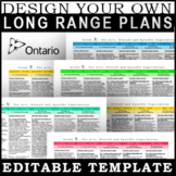 Editable Teacher Long Range Plans TEMPLATE Single and Spli