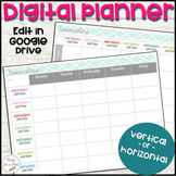 Editable Teacher Plan Book Digital Planner Google Docs Les