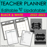 Editable Teacher Planner 2022 - 2023 |  Printable Monthly 