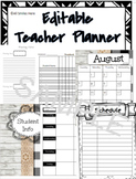 Editable Teacher Planner (2023-2024 School Year) Shiplap P