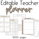 Editable Teacher Planner 2024-25 | Neutral, Printable, and