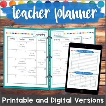 Preview of Editable Google Slides Teacher Planner