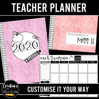 Preview of Editable Teacher Planner
