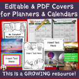 Editable Teacher Planner Binder Cover Pages I Growing Resource