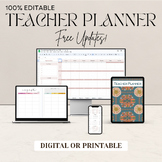 Editable Teacher Planner - Calendar, Lesson Plans, Sub Bin