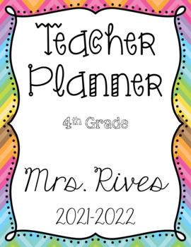 Preview of Editable Teacher Planner Cover Pages