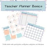 Editable Teacher Planner: Quarterly, monthly, weekly and m