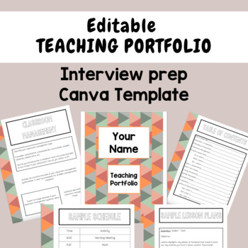 Editable Teacher Resume Interview Portfolio Template Boho by Ms Keyt's ...