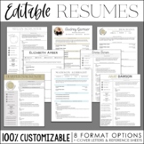 Editable Teacher Resume Templates with Cover Letters & Ref