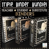 Teacher Binder Editable - Student Binder - Substitute Binder