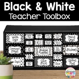 Editable Teacher Toolbox Labels Black and White