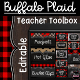 Editable Teacher Toolbox Labels Farmhouse Theme