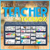 Editable Teacher Toolbox with Real Life Pictures