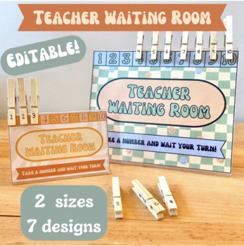Preview of Editable Teacher Waiting Room