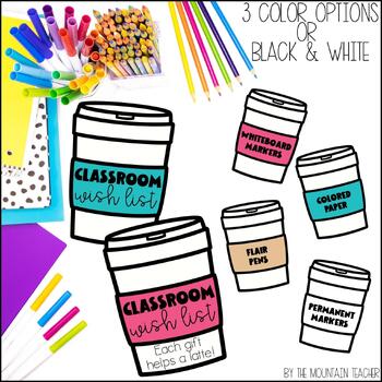 Editable Classroom Donation Printable Teacher Wish List -  Portugal