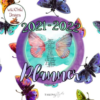 Preview of Editable Teacher's Binder/Planner: Butterfly Themed