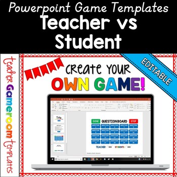 Preview of Editable Teacher vs. Student Powerpoint Game Template