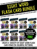 Editable Teachers College Sight Word Flash Cards Bundle