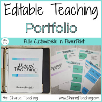 Preview of Editable Teaching Portfolio