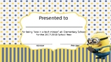 Editable Technology End of Year Certificate